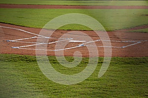 Home Plate on a Baseball Field