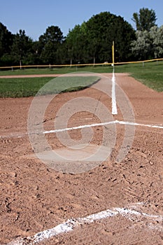 Home Plate Down the Line