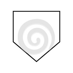 Home plate icon with baseball bats and ball