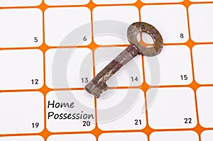Home Possession date on calendar photo