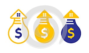 House prices growth icon vector image