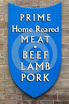 Home Reared Meat Sign in Southwold, Norfolk