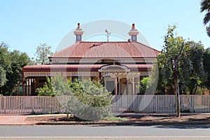 Home with red roof in Kalgoorlie in Western Australian outback