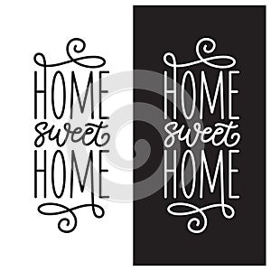 Home related poster. Vector vintage typography.