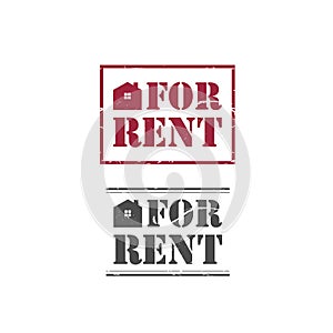 Home For Rent rubber stamp vector image