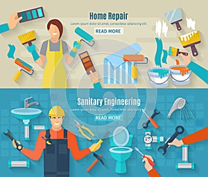 Home Repair Banner Set