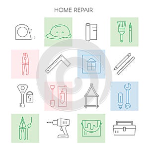 Home repair icons.