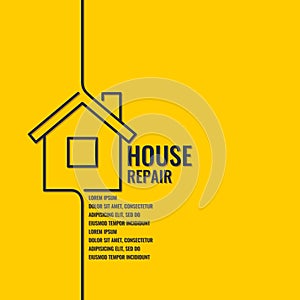 Home repair. The original poster in a flat linear style.