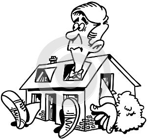 Home repair real estate cartoon Vector Clipart