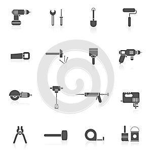 Home Repair Tools Icon Flat