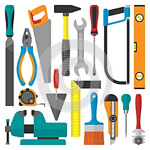 Home repair tools vector set.