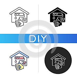 Home repairs black glyph icon