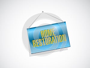 home restoration banner sign illustration design