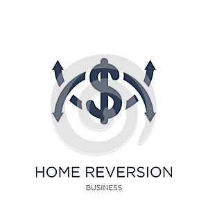 Home reversion plan icon. Trendy flat vector Home reversion plan