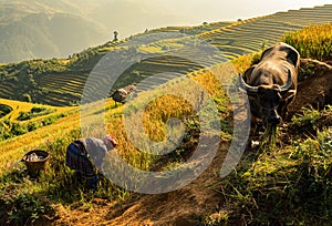 Home on the rice terrace tu le