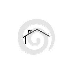 Home roof icon. House Real Estate logo isolated on white background