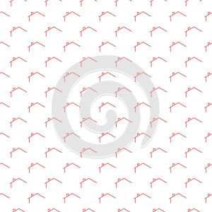 Home roof icon seamless pattern isolated on white