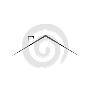 Home roofs for real estate business design icon