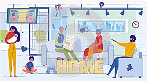 Home Routine, Relaxing Pastime Word Concept Banner