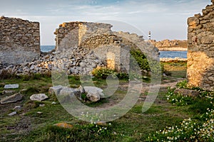 Home ruins in Ushand island