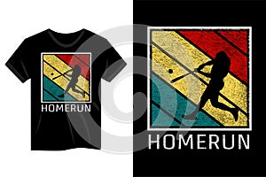 Home run baseball vintage t shirt design