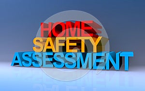 home safety assessment on blue