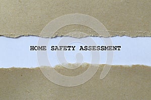 home safety assessment on white paper