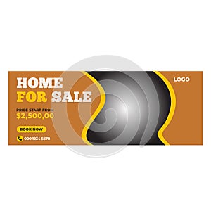 Home For Sale Facebook Cover template
