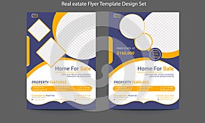 Home Sale Real Estate  Business Flyer Template Design Set