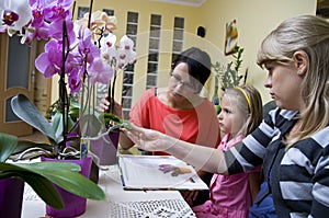 Home schooling - flowers photo