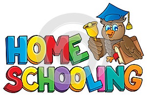 Home schooling theme sign 2 photo