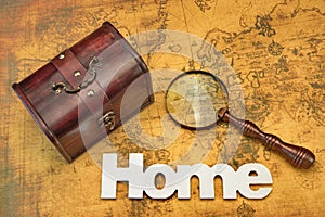 Home Search Or Emigration Concept