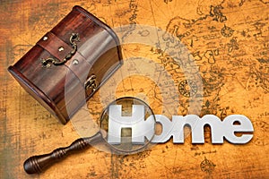 Home Search Or Emigration Concept