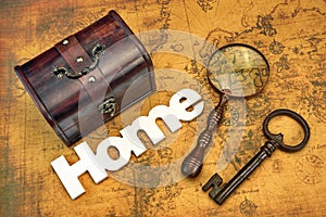 Home Search Or Emigration Concept