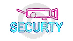 Home Security Camera and Surveillance System Icon, vector design Generative AI