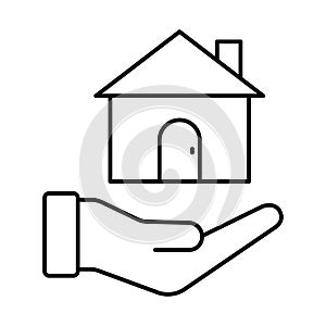 Home security  Line Style vector icon which can easily modify or edit