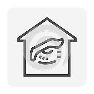 Home security system and monitoring vector icon design. 48X48 pixel perfect and editable stroke