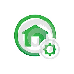 Home setting button vector icon