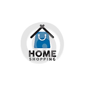 Home shopping logo design template