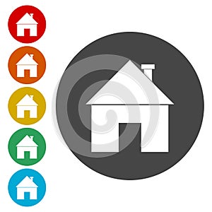 Home sign icon. Main page button. Navigation symbol