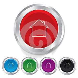 Home sign icon. Main page button. Navigation