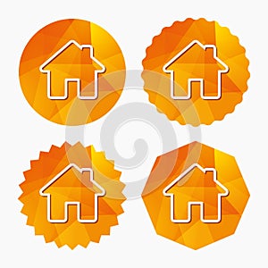 Home sign icon. Main page button. Navigation.