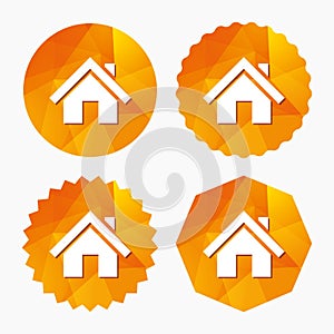 Home sign icon. Main page button. Navigation.