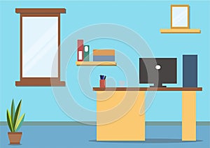 home simple office area for work