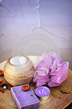 Home spa set - lavender handmade artisan soap