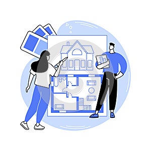 Home staging design isolated cartoon vector illustrations.