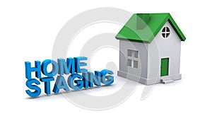 Home staging on white