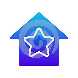 Home star logo element design template icon