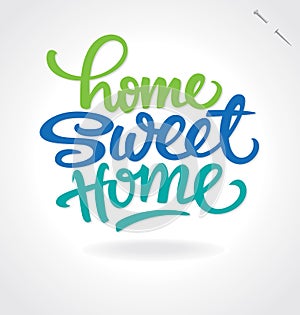 'home sweet home' hand lettering (vector)