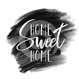 Home Sweet Home typography poster. Handmade lettering print. Vector vintage illustration